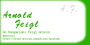 arnold feigl business card